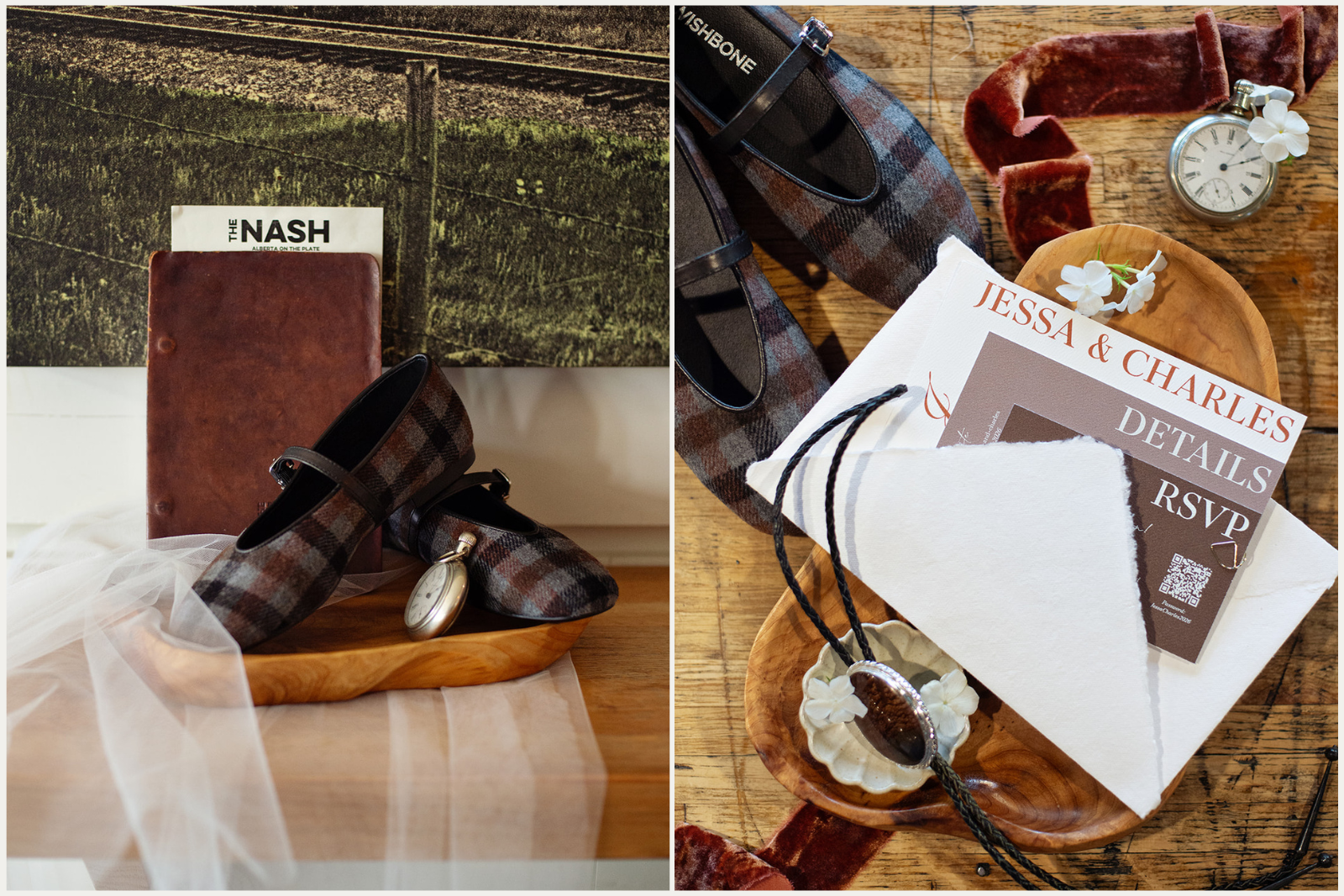 Wedding detail photos at The Nash with brown colour palette